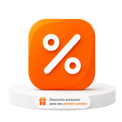 Ícone 3D de 10% de desconto em um pedestal